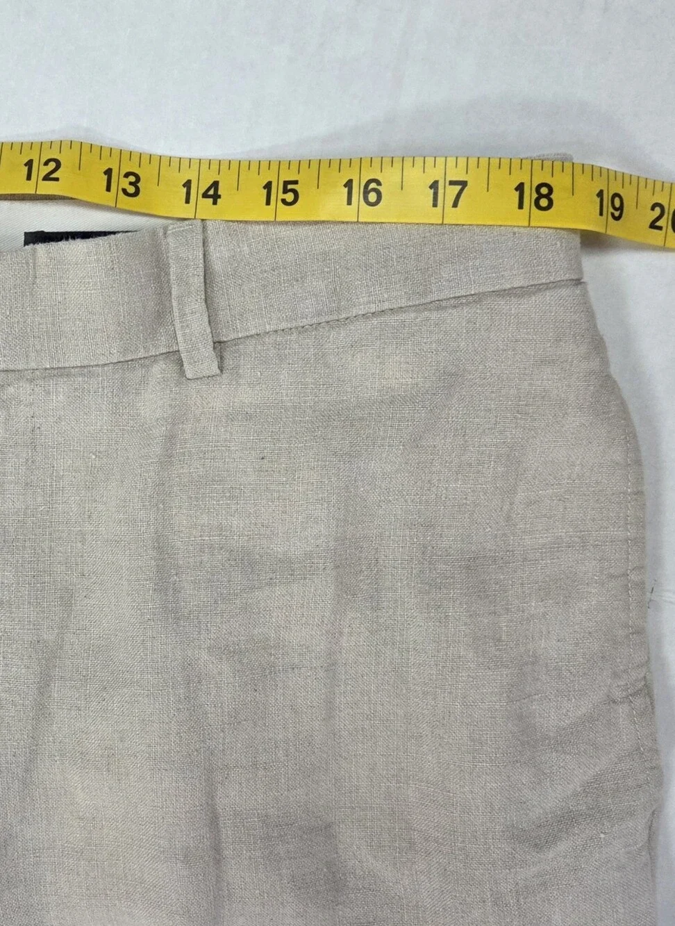 Daniel Cremieux Collection Linen Flat Front Pants Size 38x32 Beige Old Money